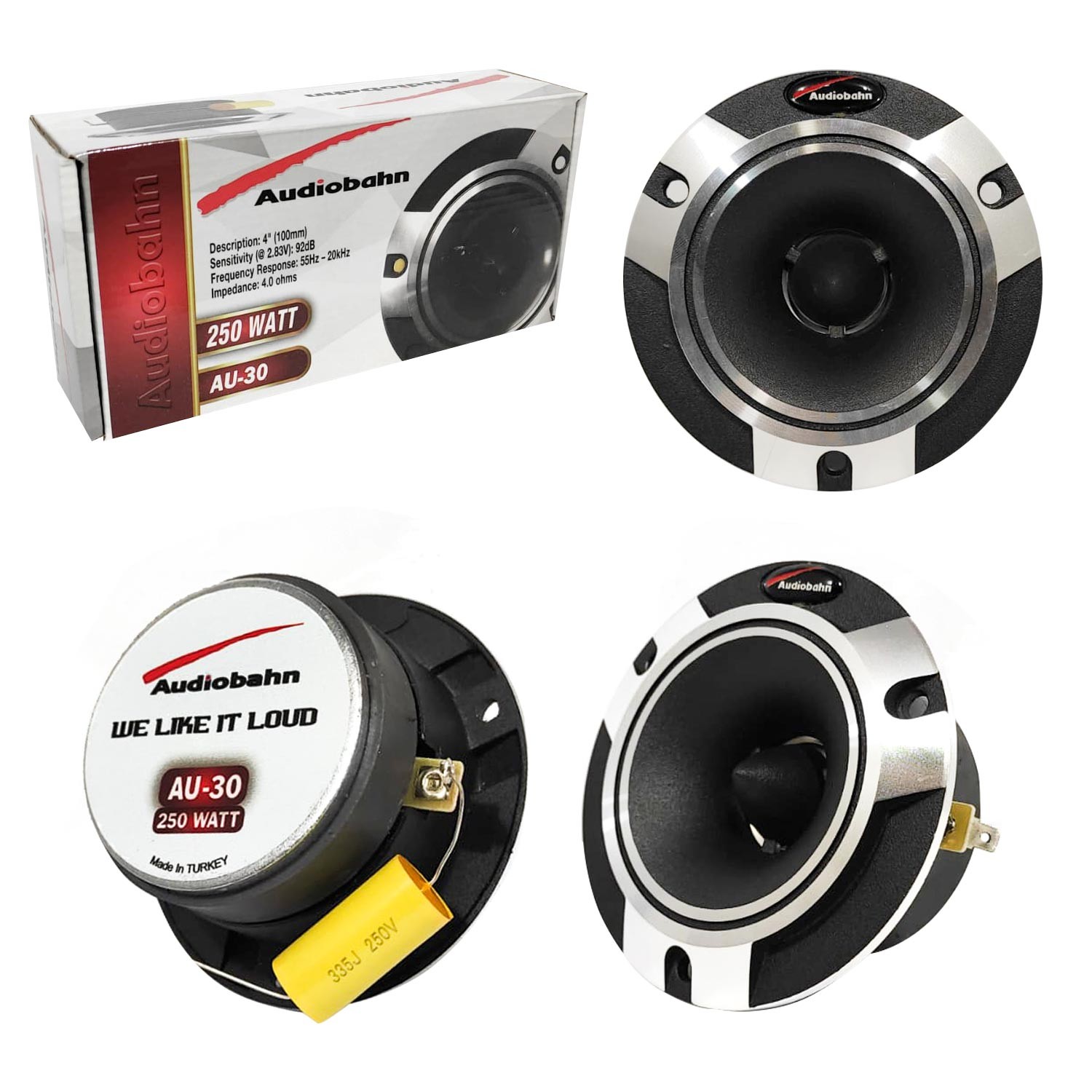 TWEETER 10CM 250W 2 ADET AUDIOBAHN AU-30