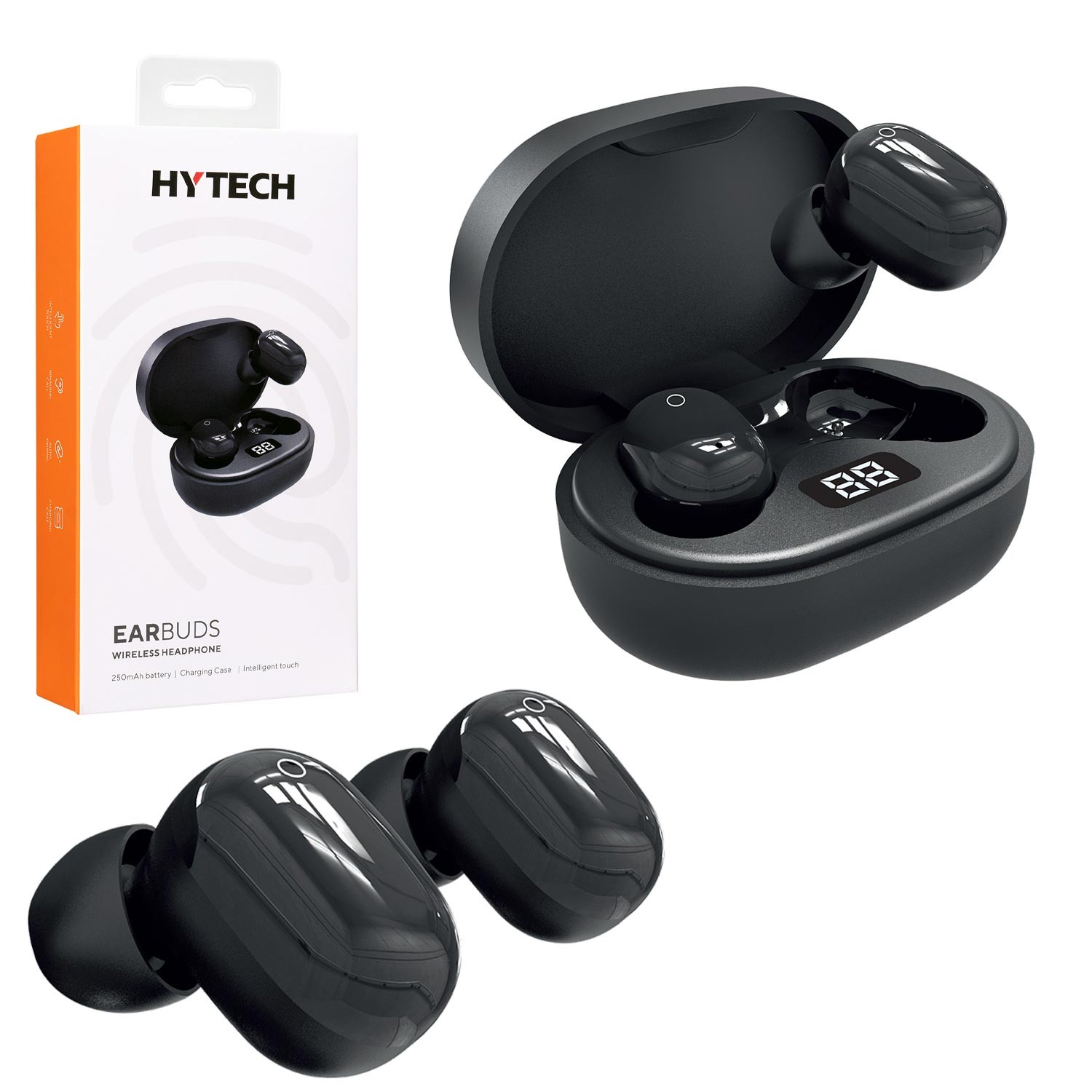 AIRPODS KABLOSUZ SPOR KULAKLIK SİYAH HYTECH HY-TWS40