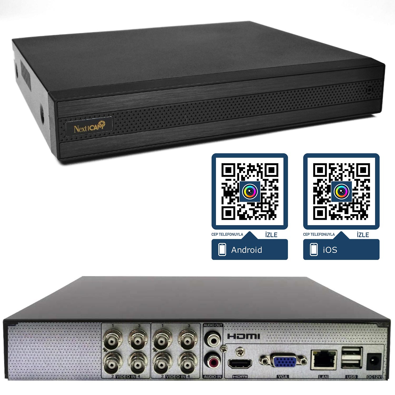 NEXTCAM YE-HD8750 Ahd Dvr Kayit Cihazi 8 Kanal 5mp Hibrit