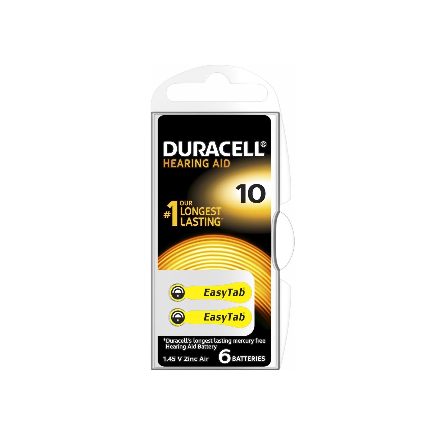 KULAKLIK PILI 10 NO (6 ADET) DURACELL