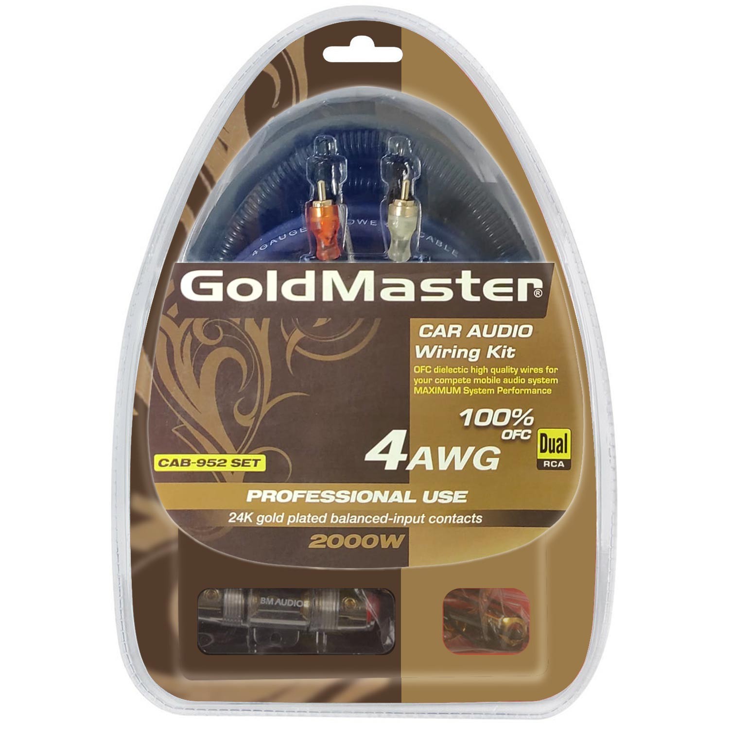 OTO ANFI KABLO SETI 4GA 2000W GOLDMASTER CAB-952 SET