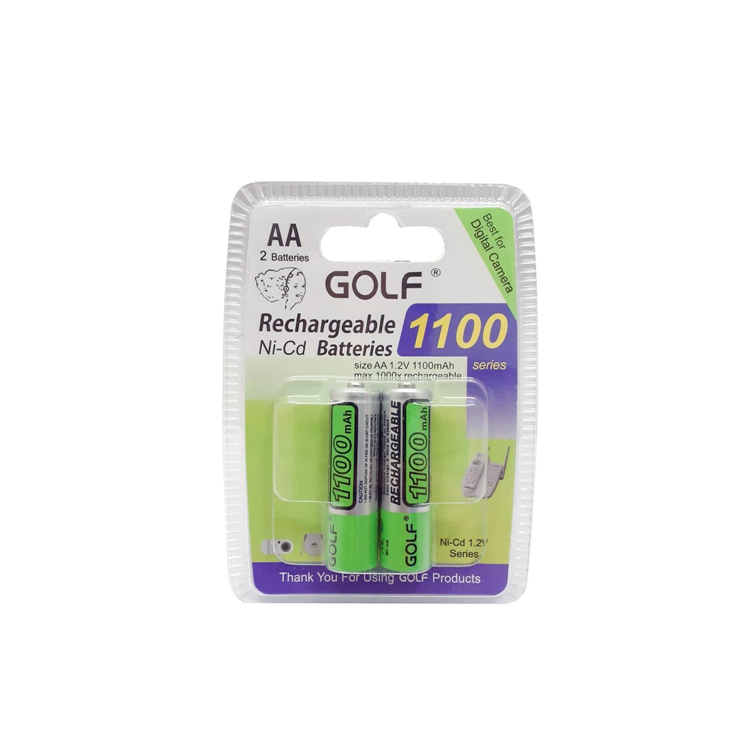 SARJLI PIL AA KALEM 1100MAH 1100 SERIES NI-CD (2 ADET) GOLF