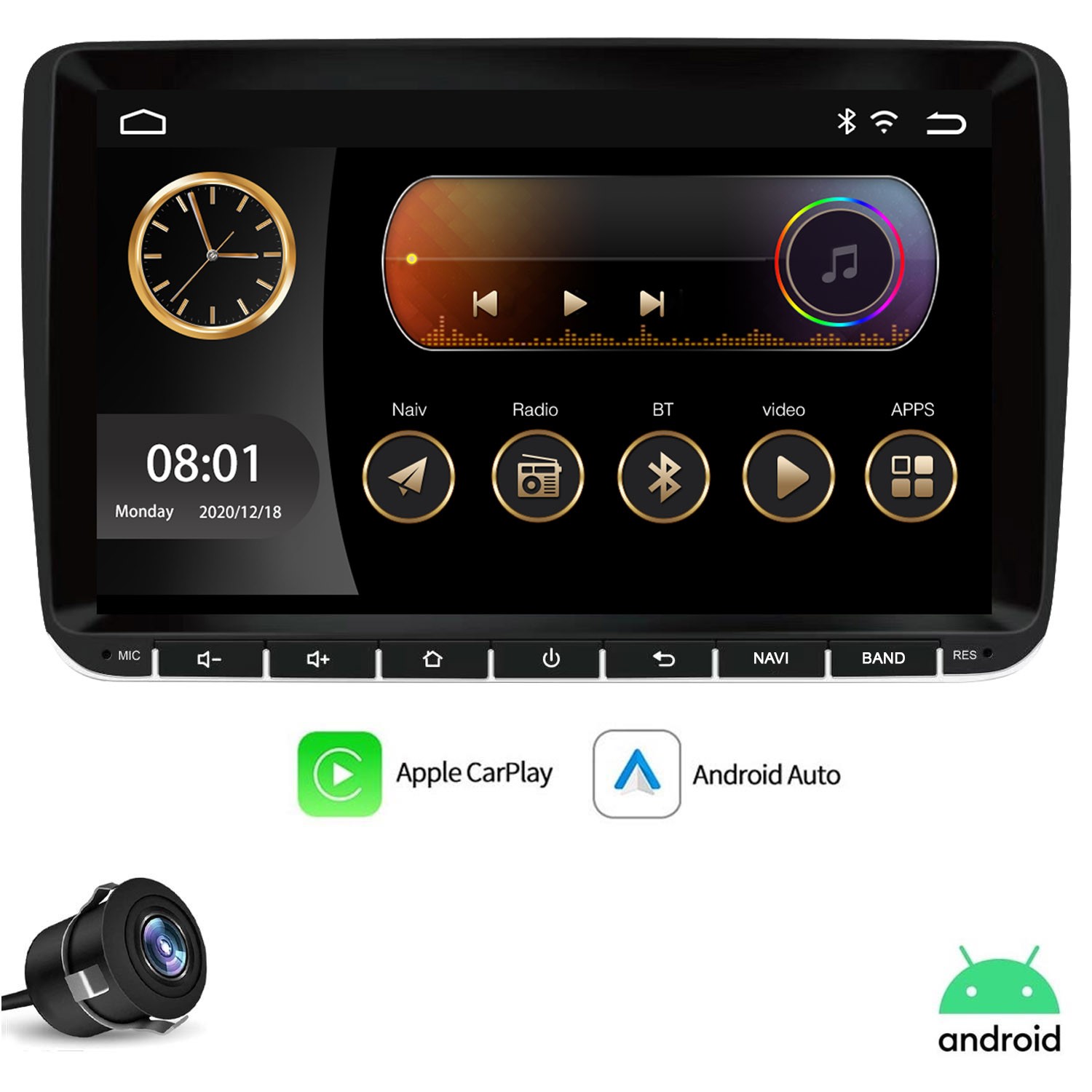 TABLET MULTIMEDYA ANDROID 9" 2+32GB CARPLAY VOLKSWAGEN MOONSTAR MN-9042