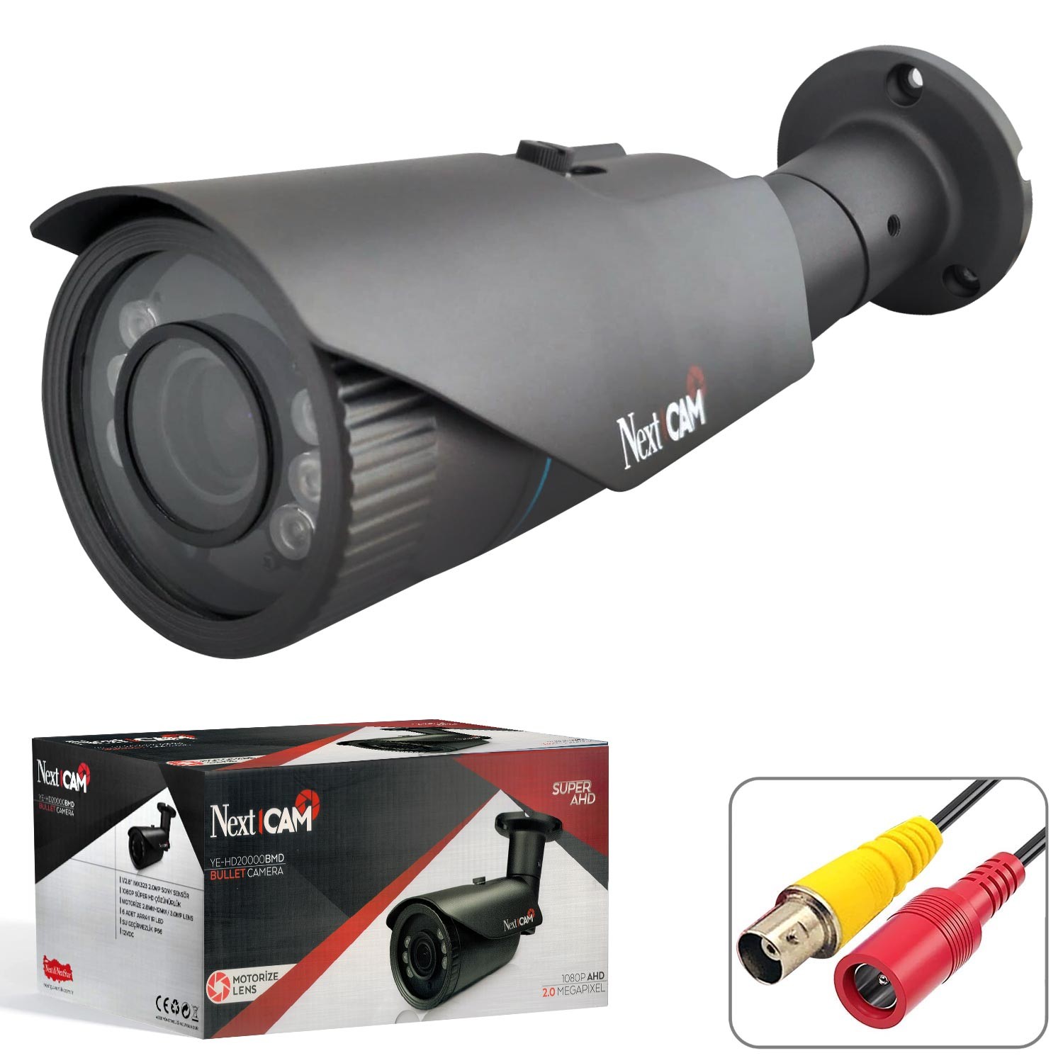 NEXTCAM YE-HD20000BMD Bullet Ahd Kamera 2mp 2.8mm 12mm