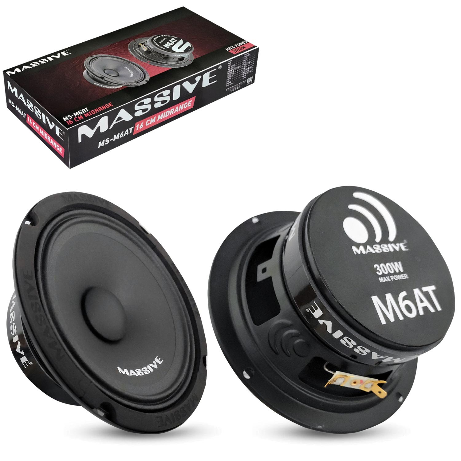 MASSIVE MS-M6AT Oto Midrange 16cm 300 Watt 2 Adet