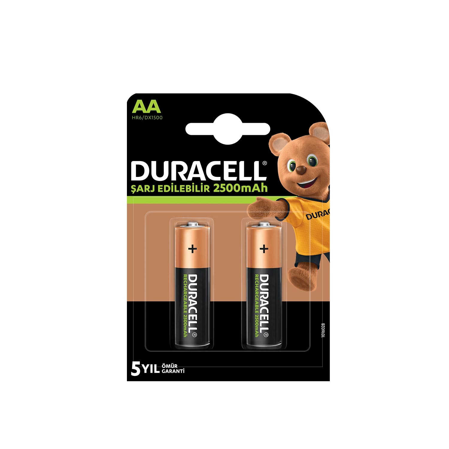 SARJLI PIL AA KALEM 2500MAH NI-MH (2 ADET) DURACELL