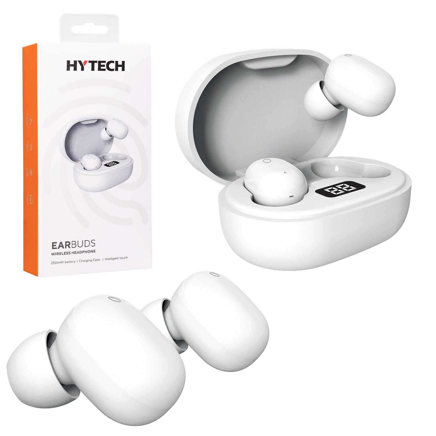 AIRPODS KABLOSUZ SPOR KULAKLIK BEYAZ HYTECH HY-TWS40