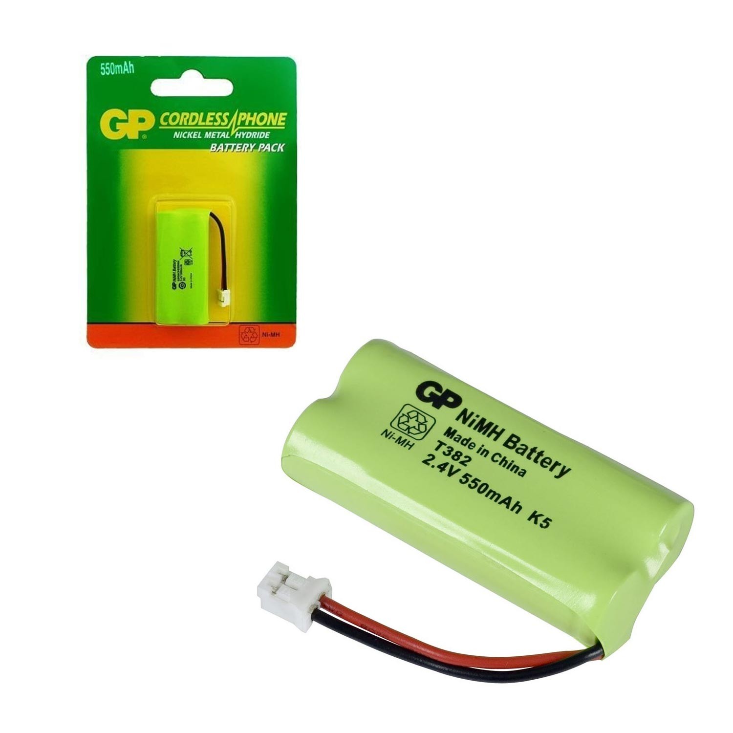 SARJLI TELSIZ TELEFON PILI 2.4V 550MAH NI-MH GP T382