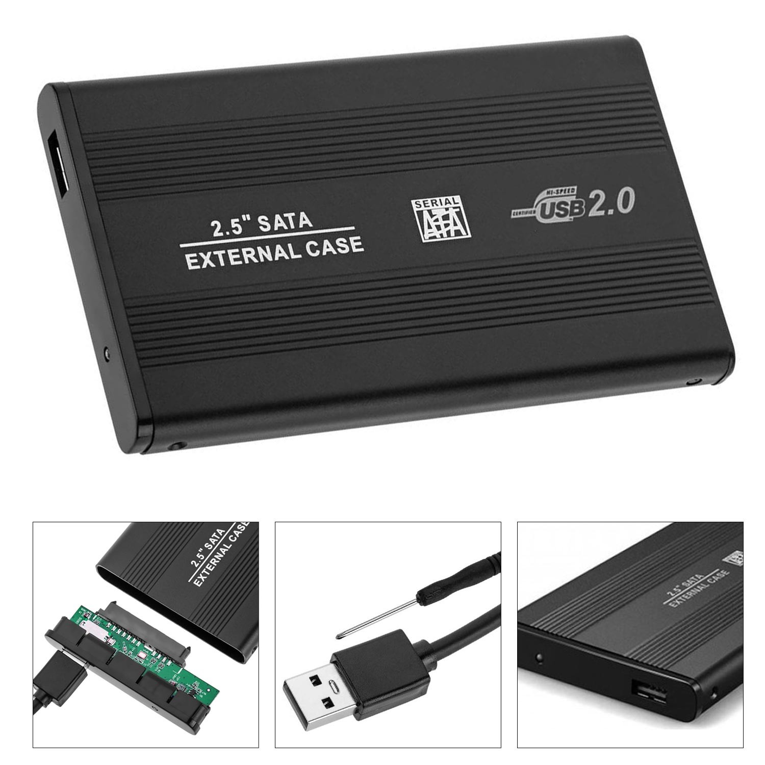 HARDDISK KUTUSU SSD HDD 2.5" SATA USB 2.0 GABBLE GAB-HK20