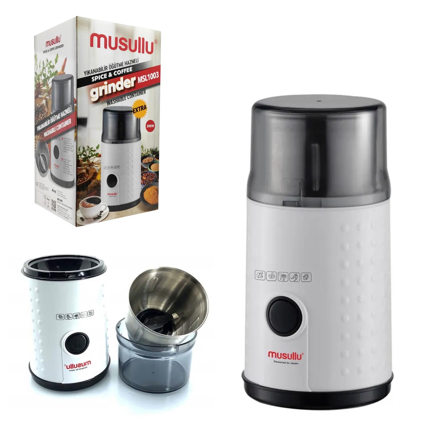 KAHVE VE BAHARAT ÖGÜTÜCÜ MAKINESI 200W MUSULLU MSL-1003