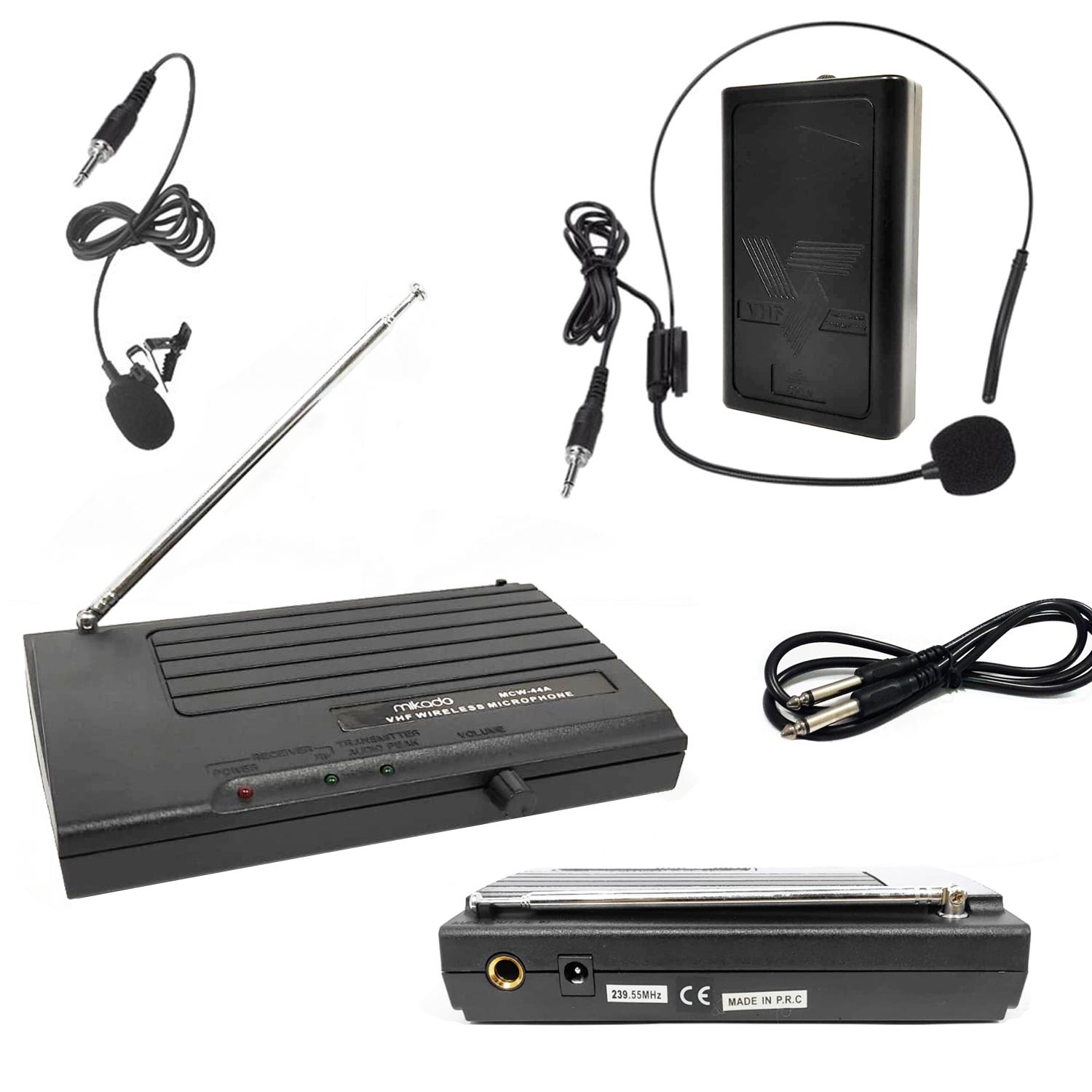 VHF KABLOSUZ MİKROFON 1 HEADSET MİKADO MCW-44A