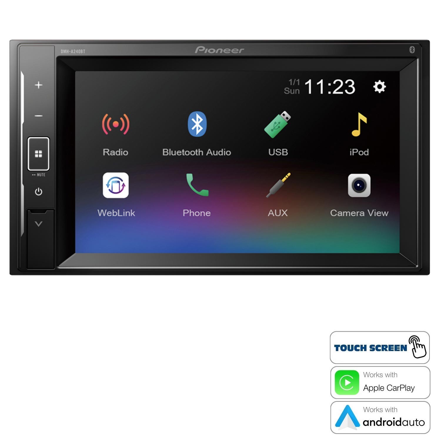 PIONEER DMH-A240BT Double Teyp 6.2 Inç 4x50 Watt Carplay