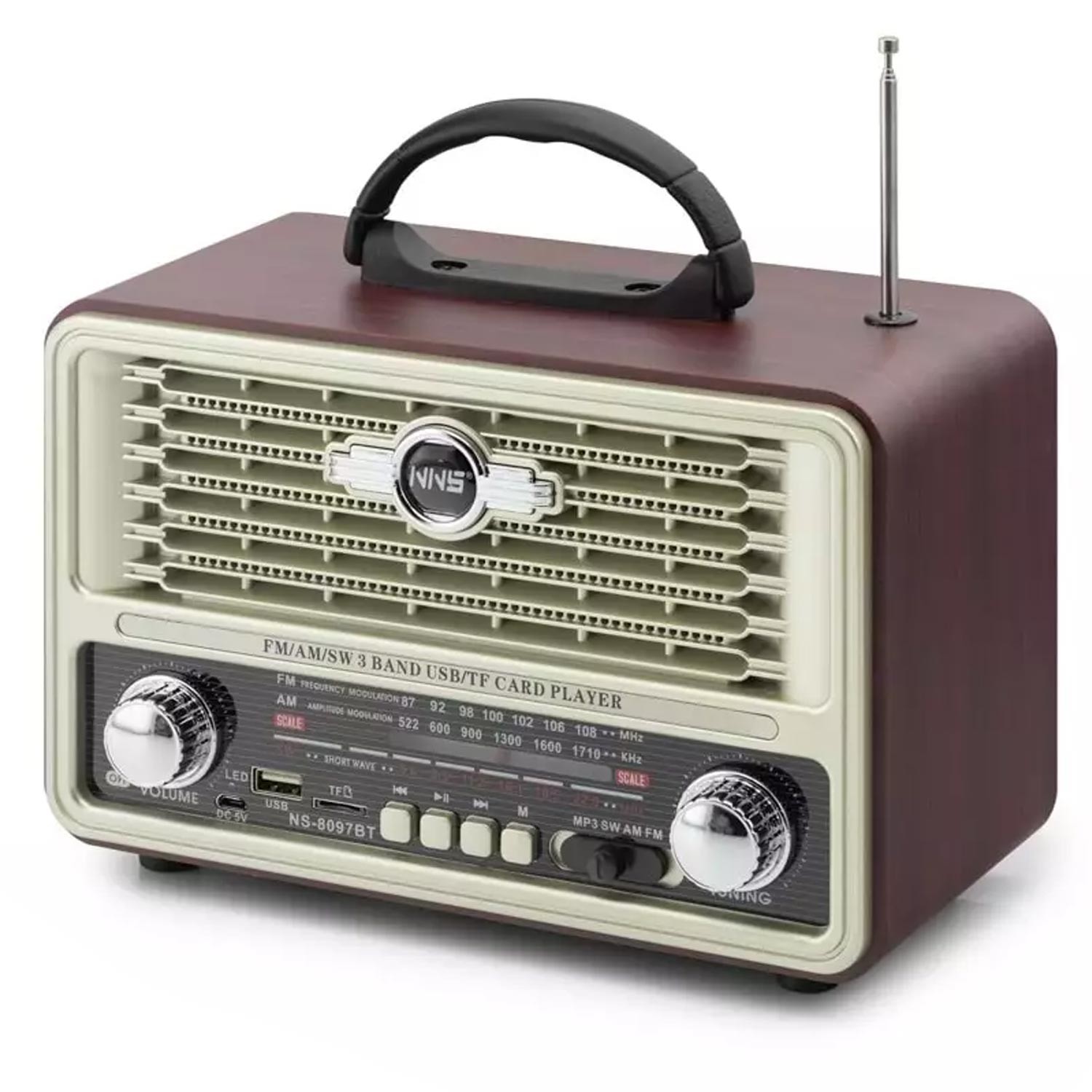 RADYO NOSTALJI SARJLI BT/USB/SD NNS NS-8097BT