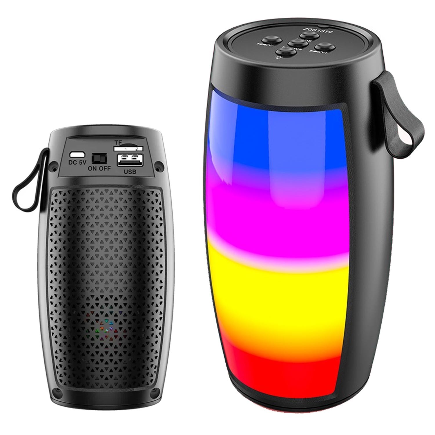 MÜZIK KUTUSU SARJLI BT/USB/SD/FM RGB LEDLI RANCHI RC-ZQS1202