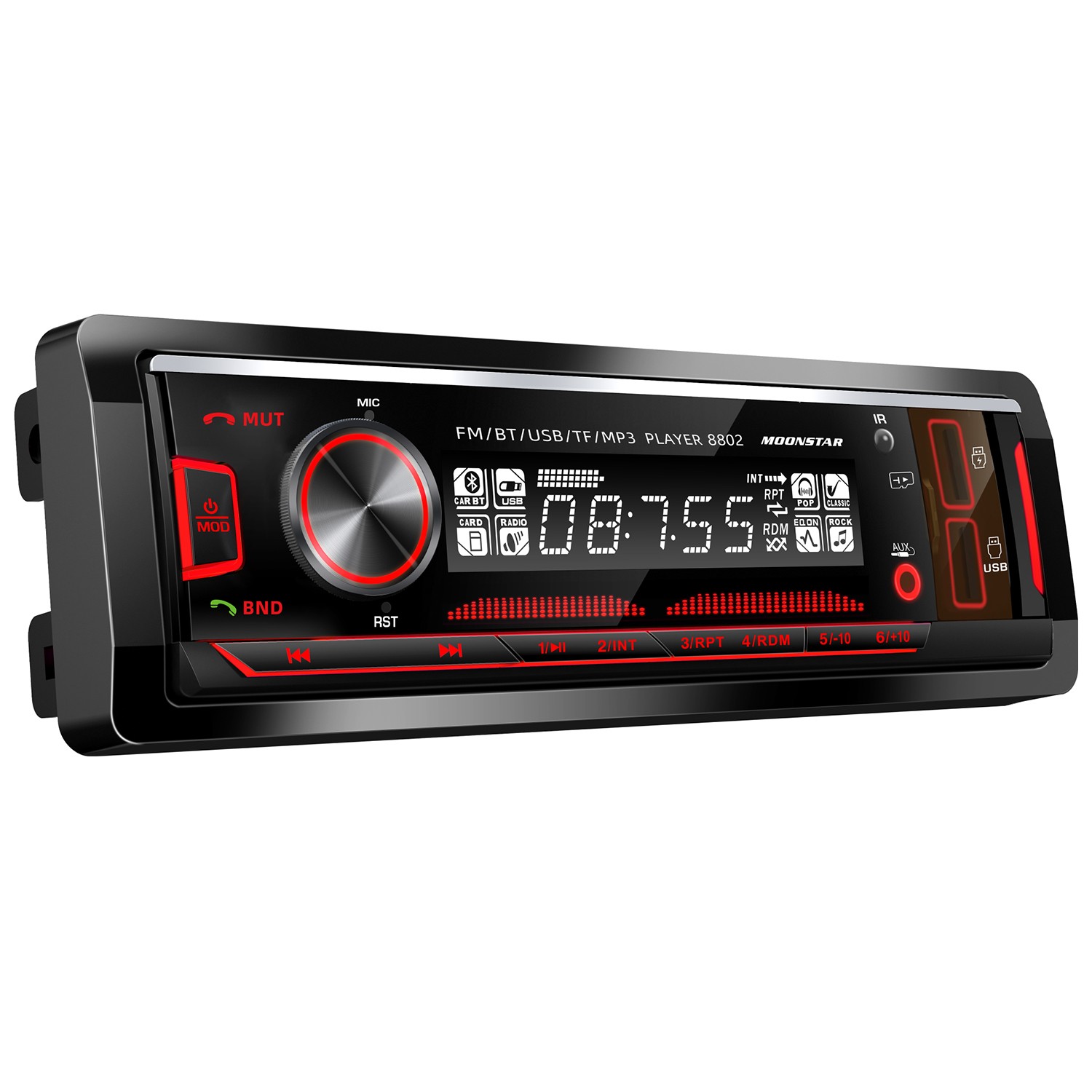 MOONSTAR BMS-8802 OTO TEYP 4X45 WATT BLUETOOTH MOBIL APLIKASYON