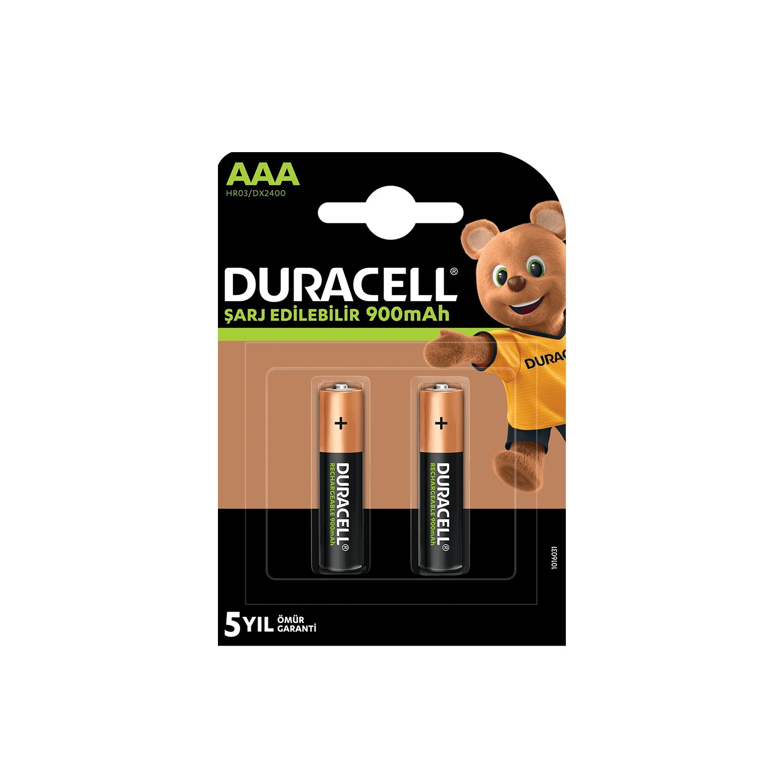 SARJLI PIL AAA INCE KALEM 900MAH NI-MH (2 ADET) DURACELL