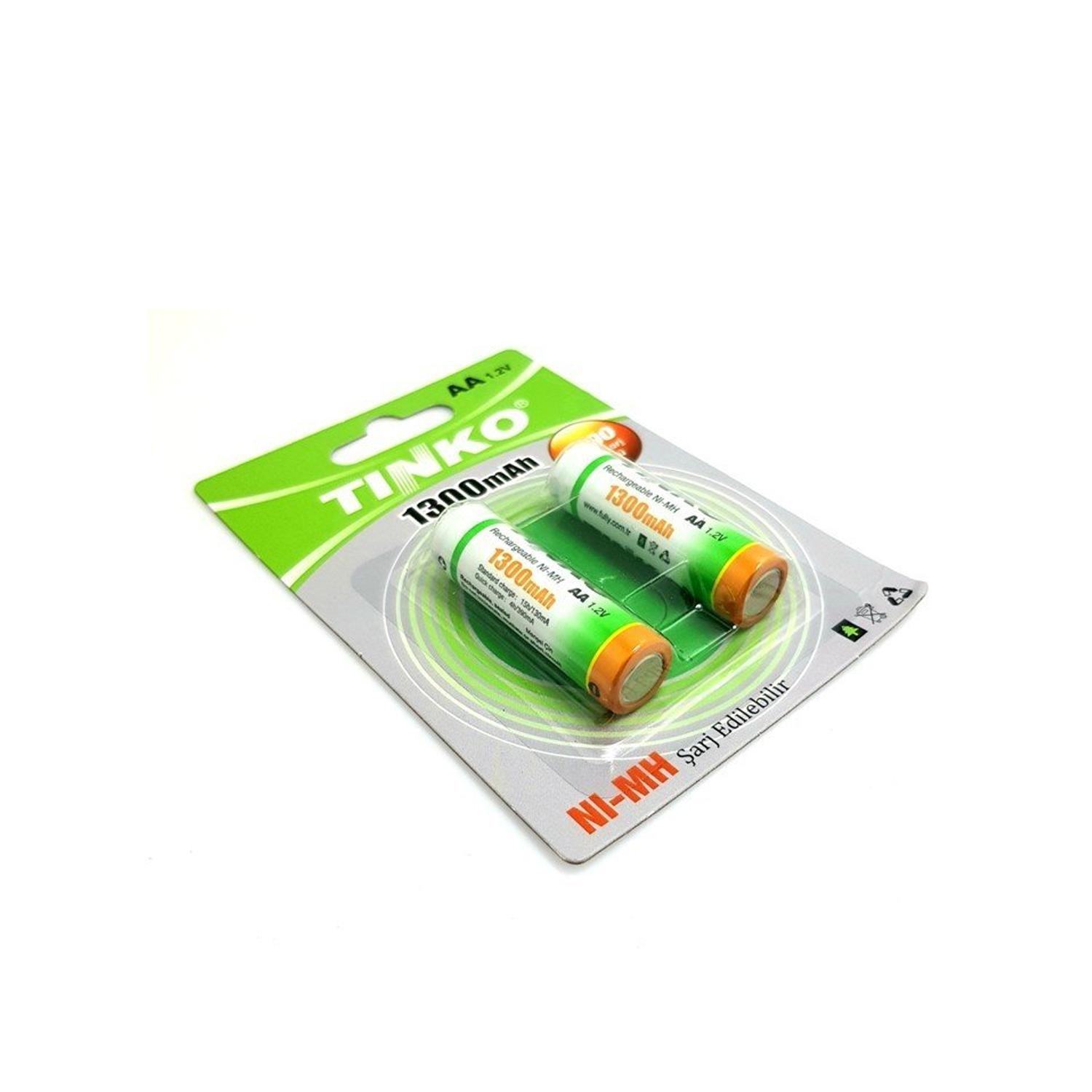 SARJLI PIL AA KALEM 1300MAH NI-MH (2 ADET) TINKO