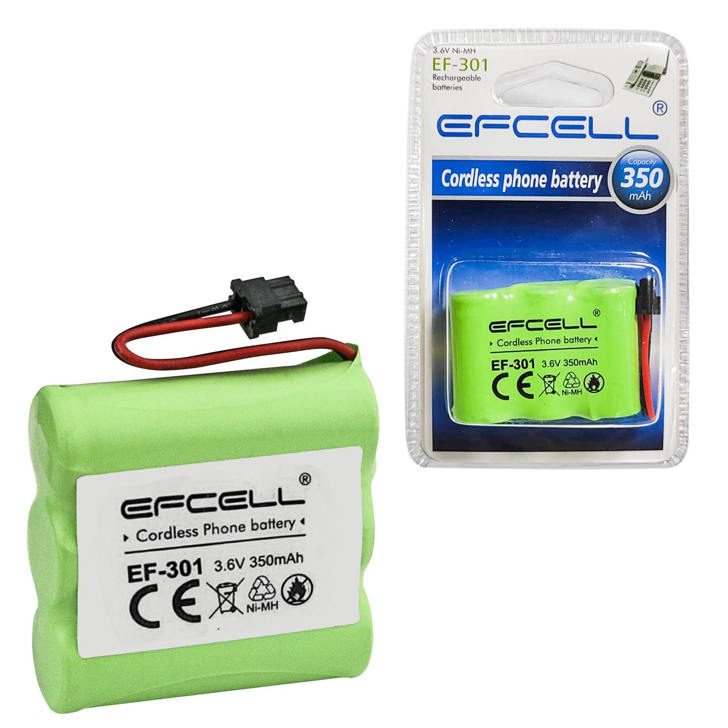 SARJLI TELSIZ TELEFON PILI 3.6V 350MAH NI-MH EFCELL EF-301