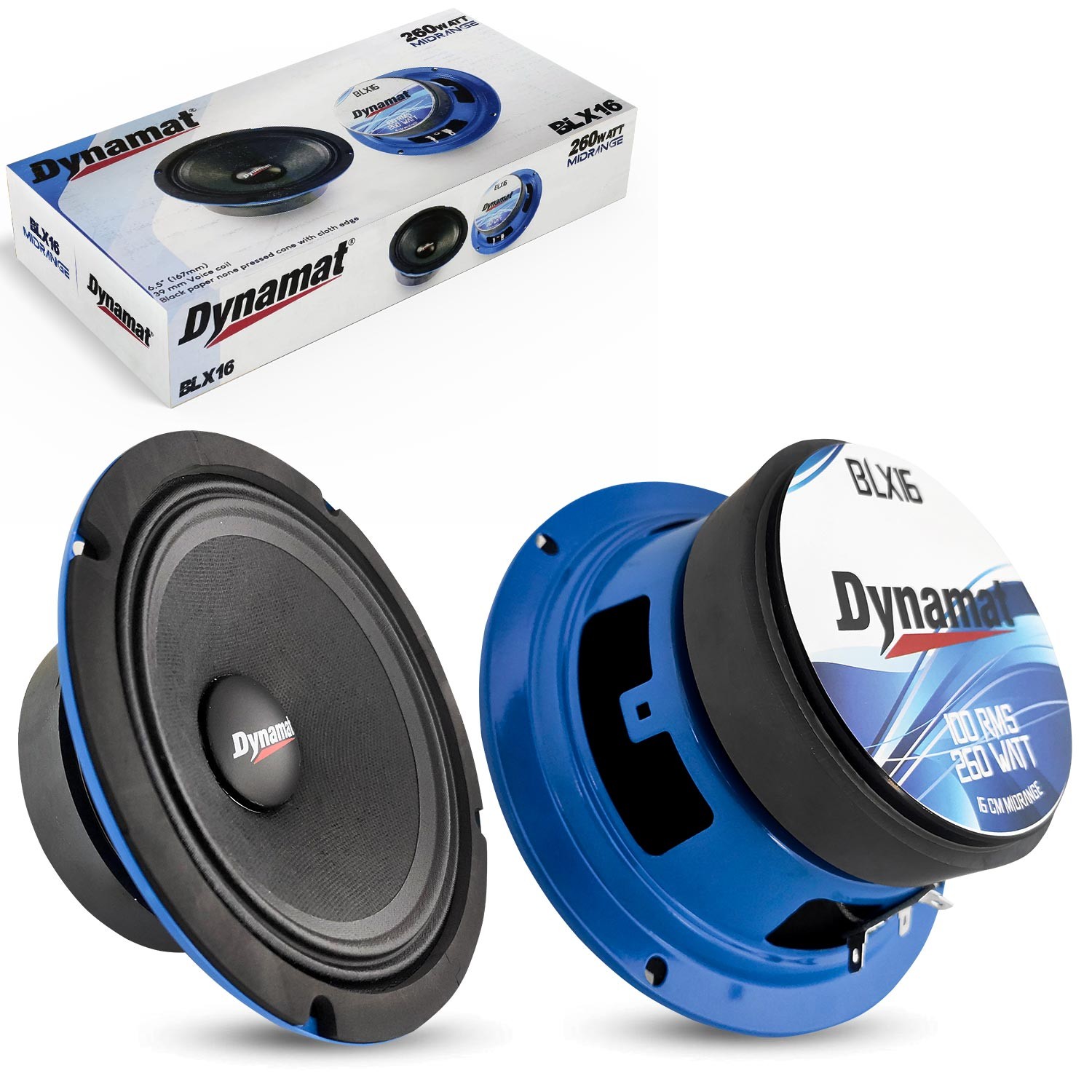 DYNAMAT BLX-16 Oto Midrange 16cm 260 Watt 2 Adet