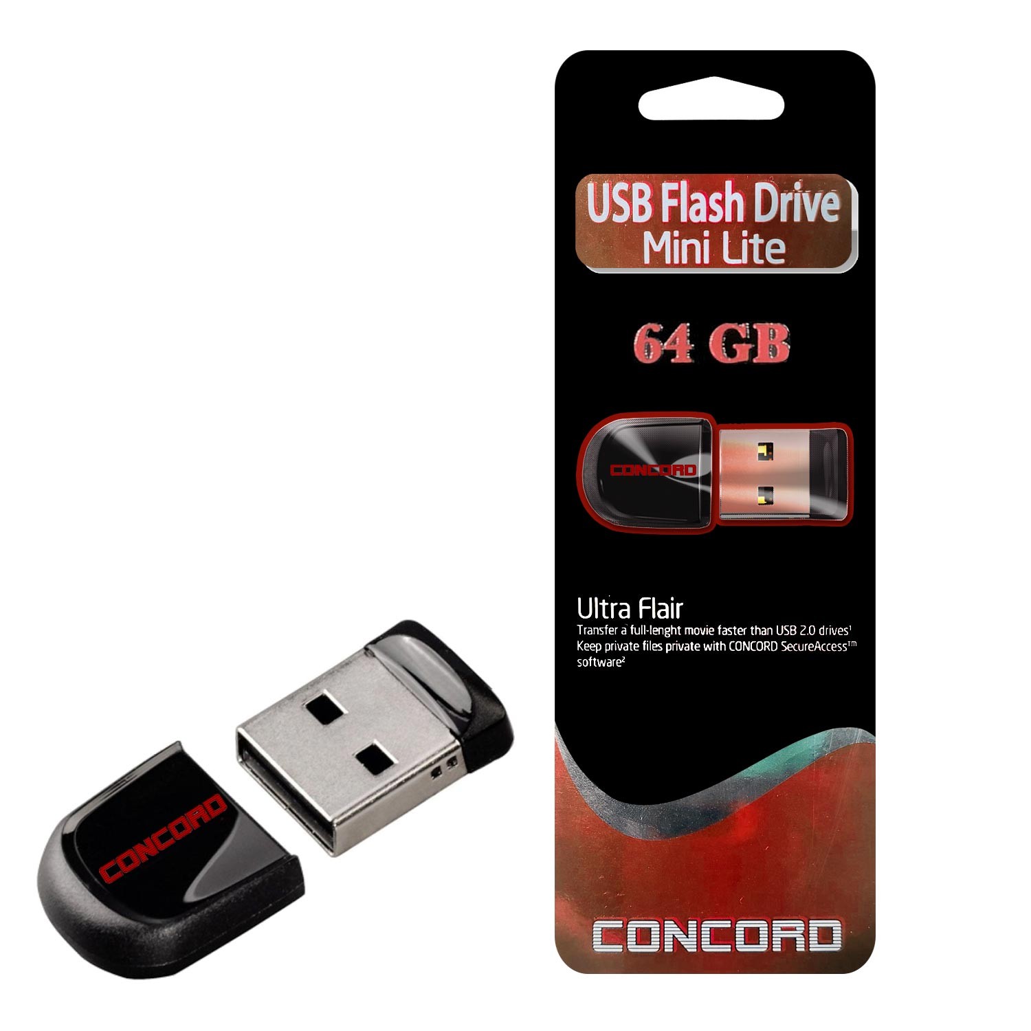 USB FLASH BELLEK 64GB MINI LITE CONCORD C-UML64