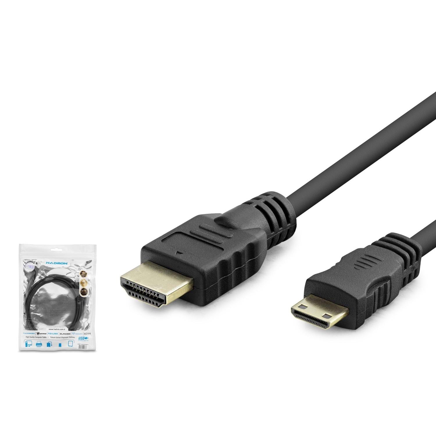 HDMI TO MINI HDMI KABLO GOLD 1.5MT HADRON HDX-2009