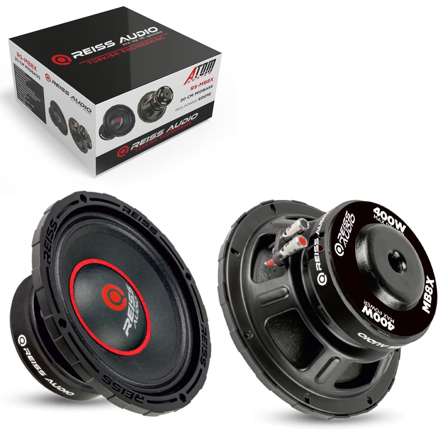 OTO MIDBASS 20CM 400W 1 ADET REISS AUDIO RS-MB8X