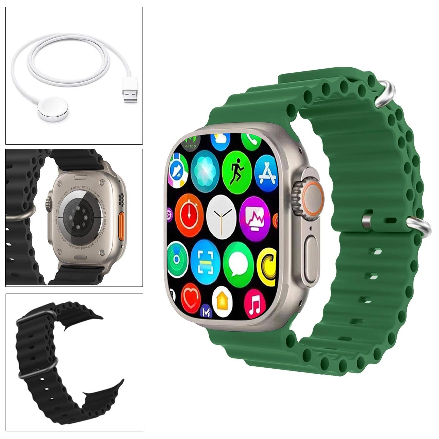 WATCH AKILLI SAAT IOS ANDROID KABLOSUZ ŞARJ BLUETOOTH WATCH ULTRA