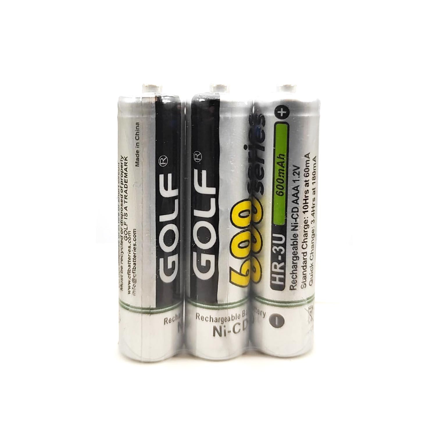 SARJLI PIL AAA INCE 600MAH 600 SERIES NI-CD (3 ADET) GOLF