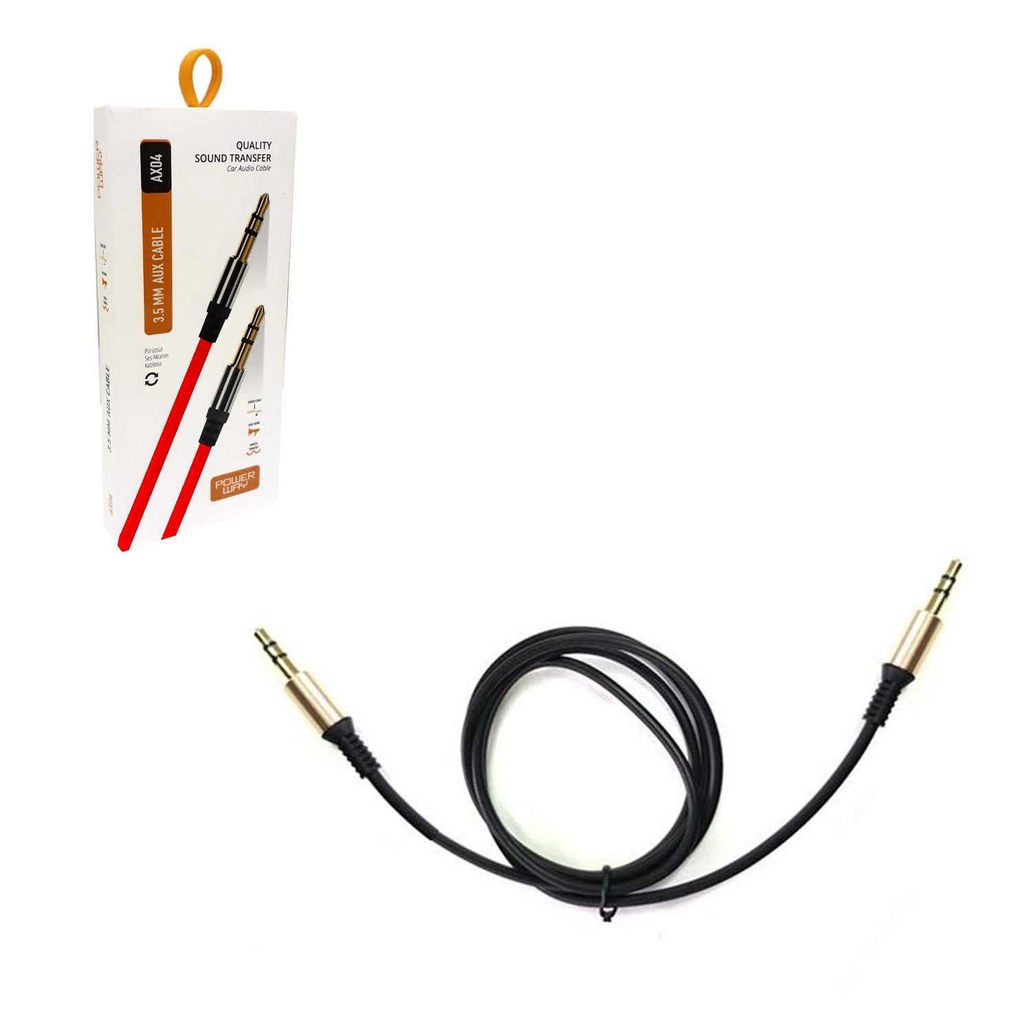 AUX KABLOSU 3.5MM 1MT POWERWAY AX-04