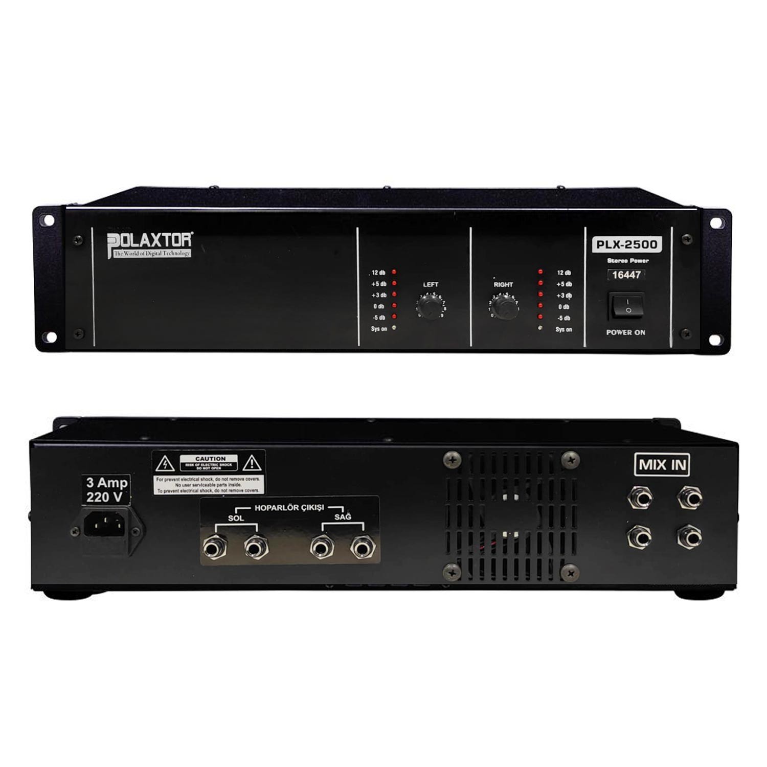 POWER AMFİ STEREO 2X400W YERLİ POLAXTOR PLX-2499