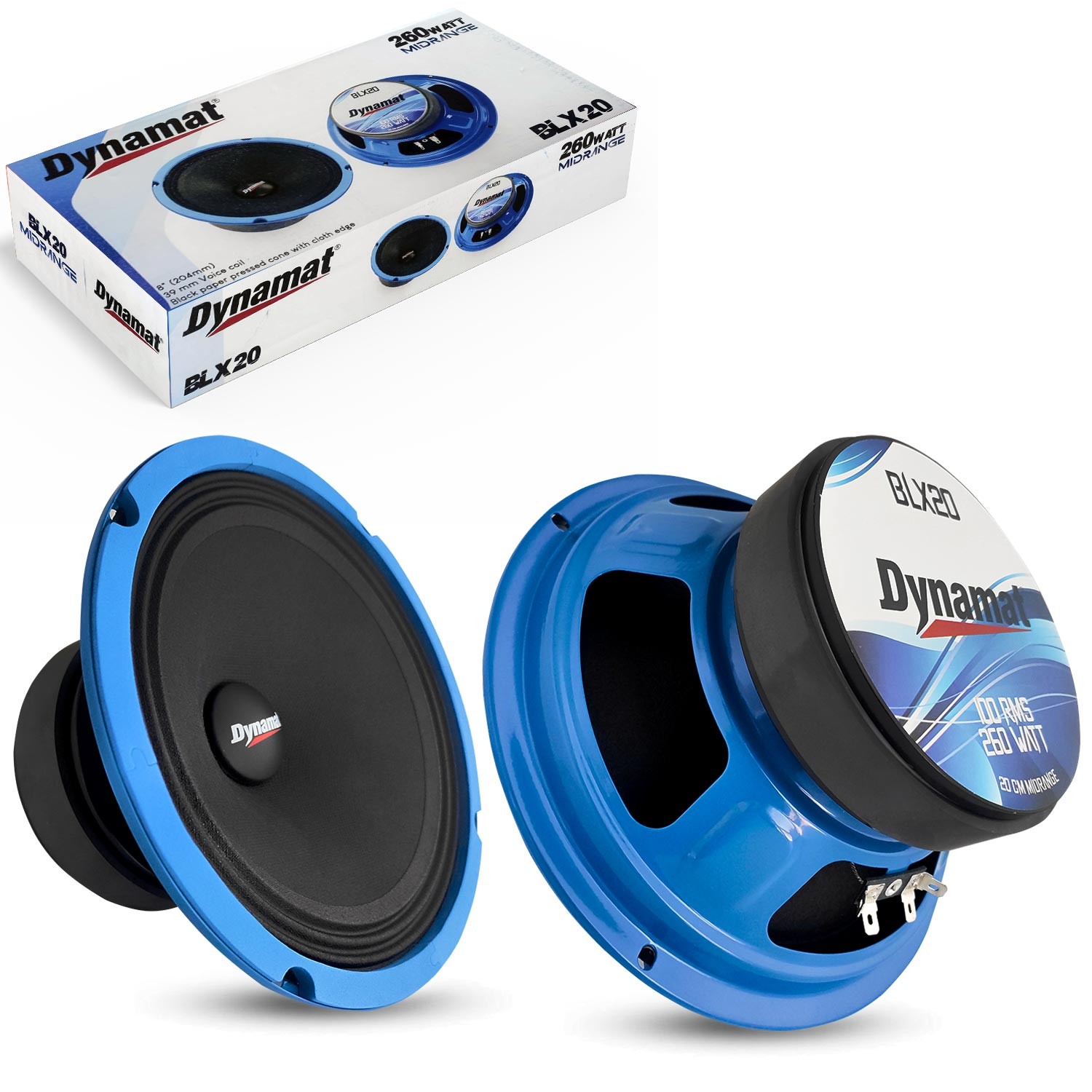 DYNAMAT BLX-20 Oto Midrange 20cm 260 Watt 2 Adet