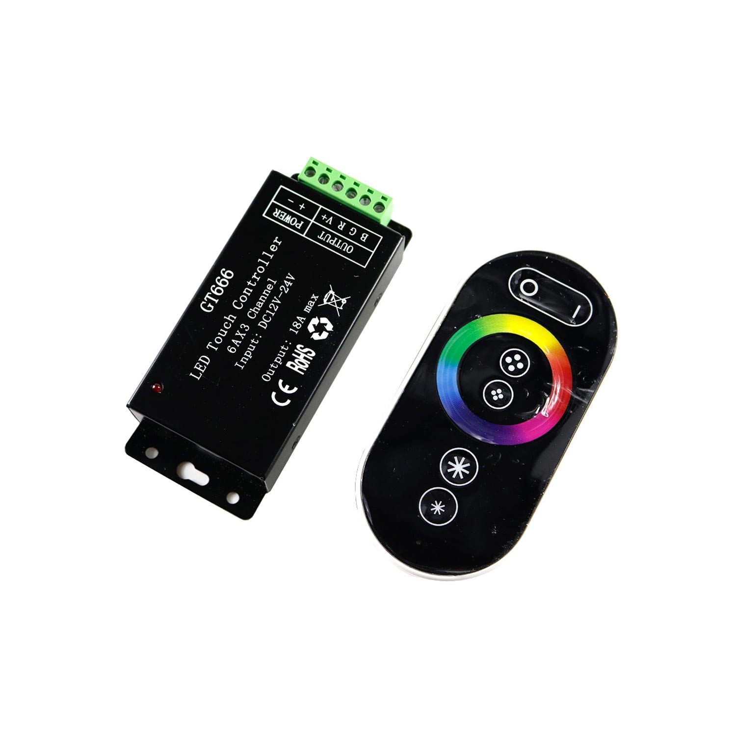 RGB KONTROL KUMANDASI 12-24V 18A DOKUNMATIK LEDX CT-666