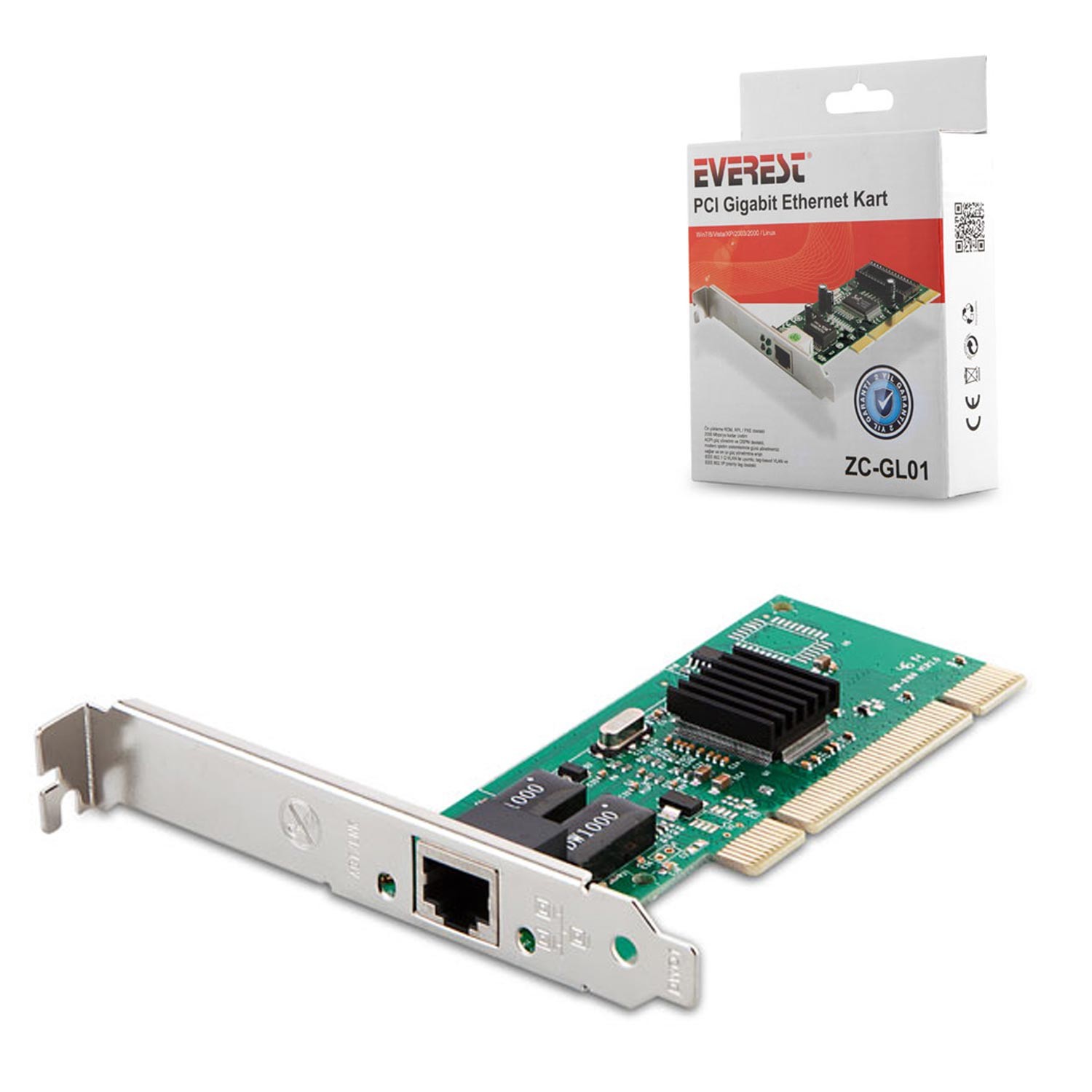 ETHERNET KARTI PCI 10/100 GIGABIT EVEREST ZC-GL01