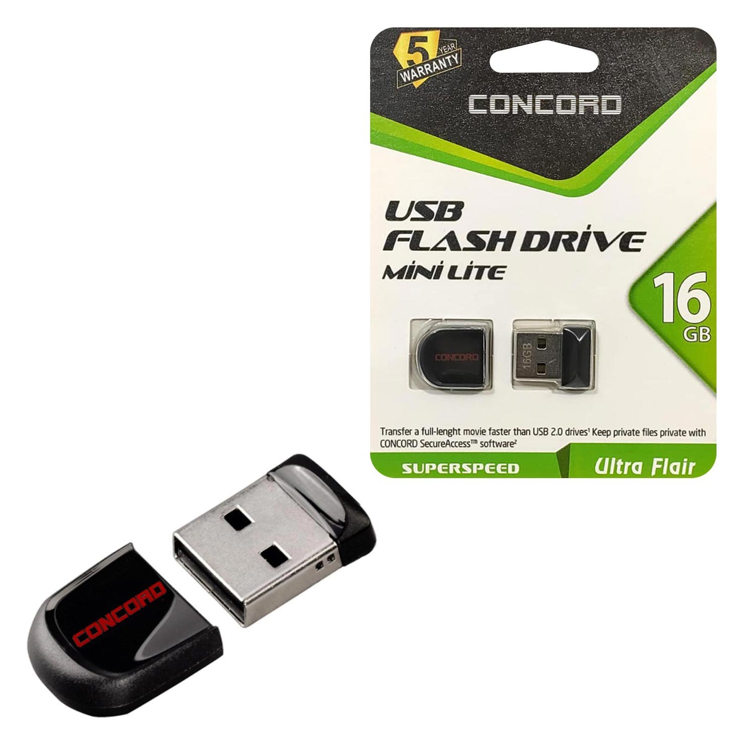 USB FLASH BELLEK 16GB MINI LITE CONCORD C-UML16