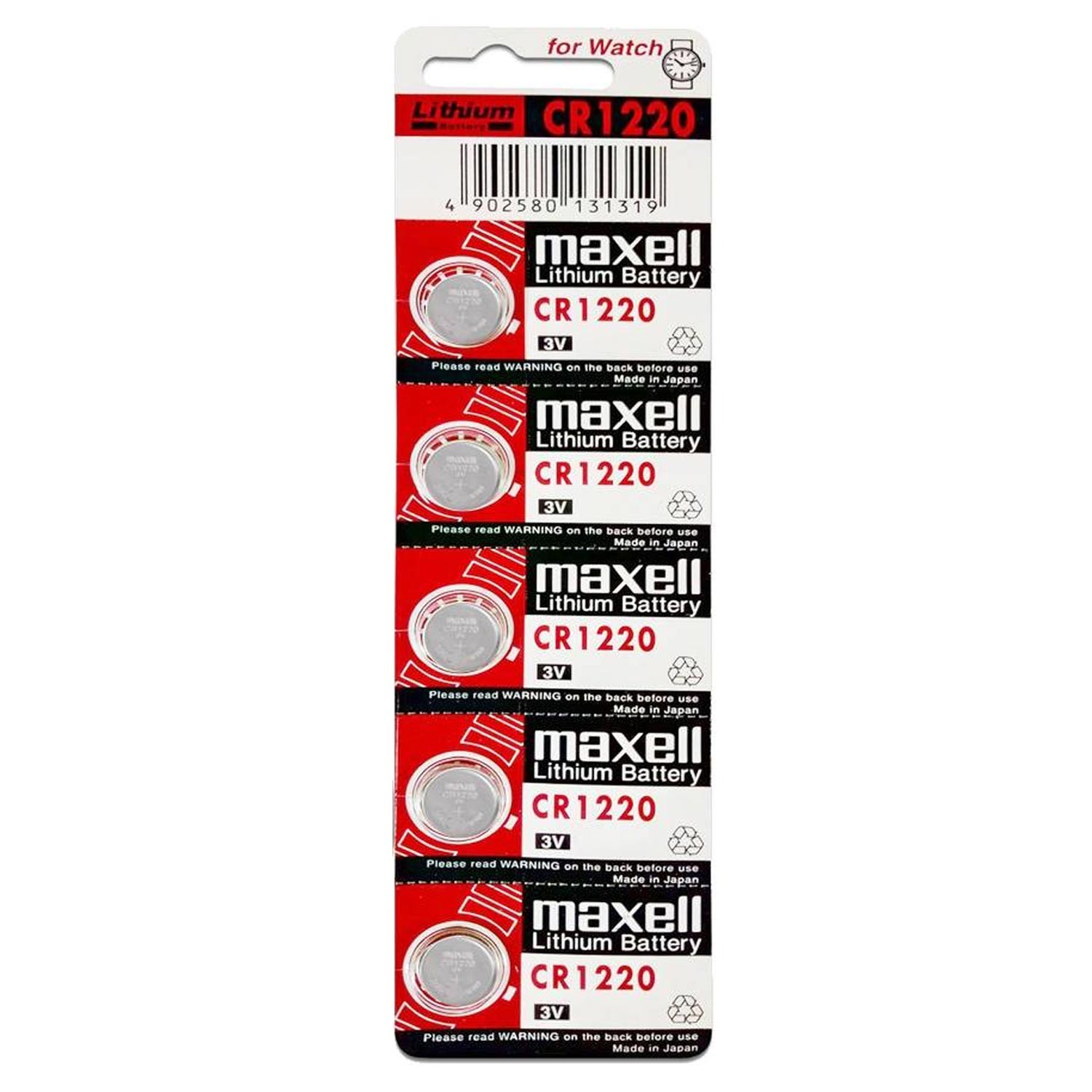 PIL DÜGME 1220 3V (BESLI PAKET) MAXELL