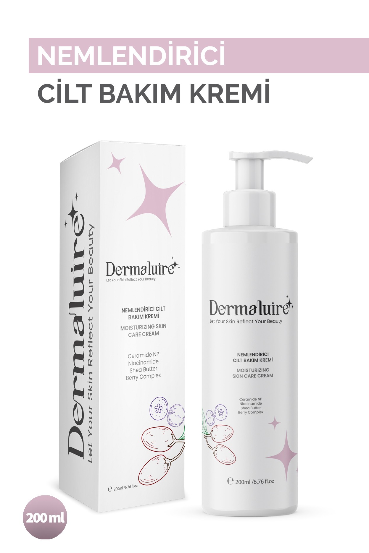 Dermaluire Nemlendı̇rı̇cı̇ Cı̇lt Bakım Kremı̇ (Ceramide NP, Niacinamide, Shea Butter, Berry Complex)