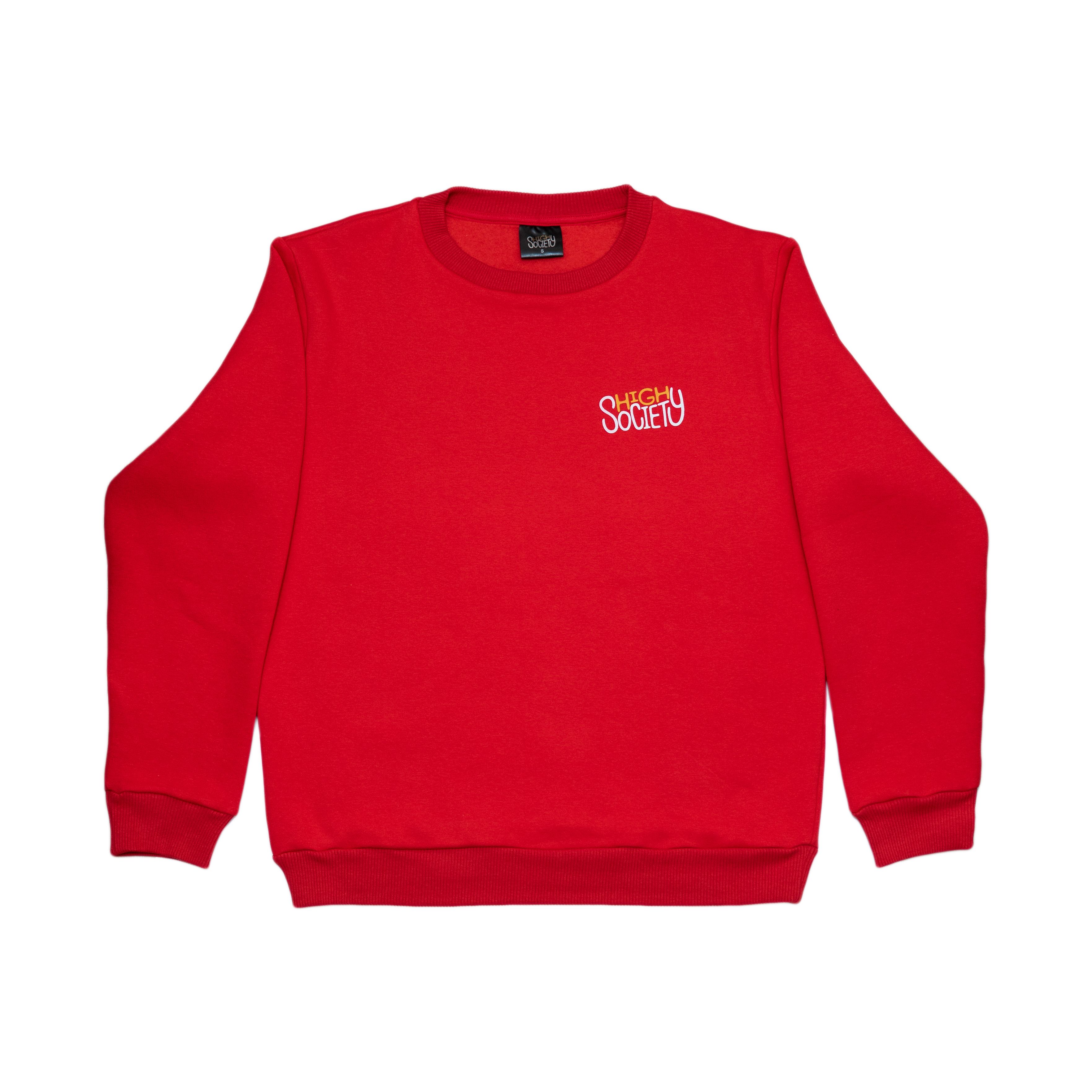 High Society Logo Sweatshirt (Kırmızı)