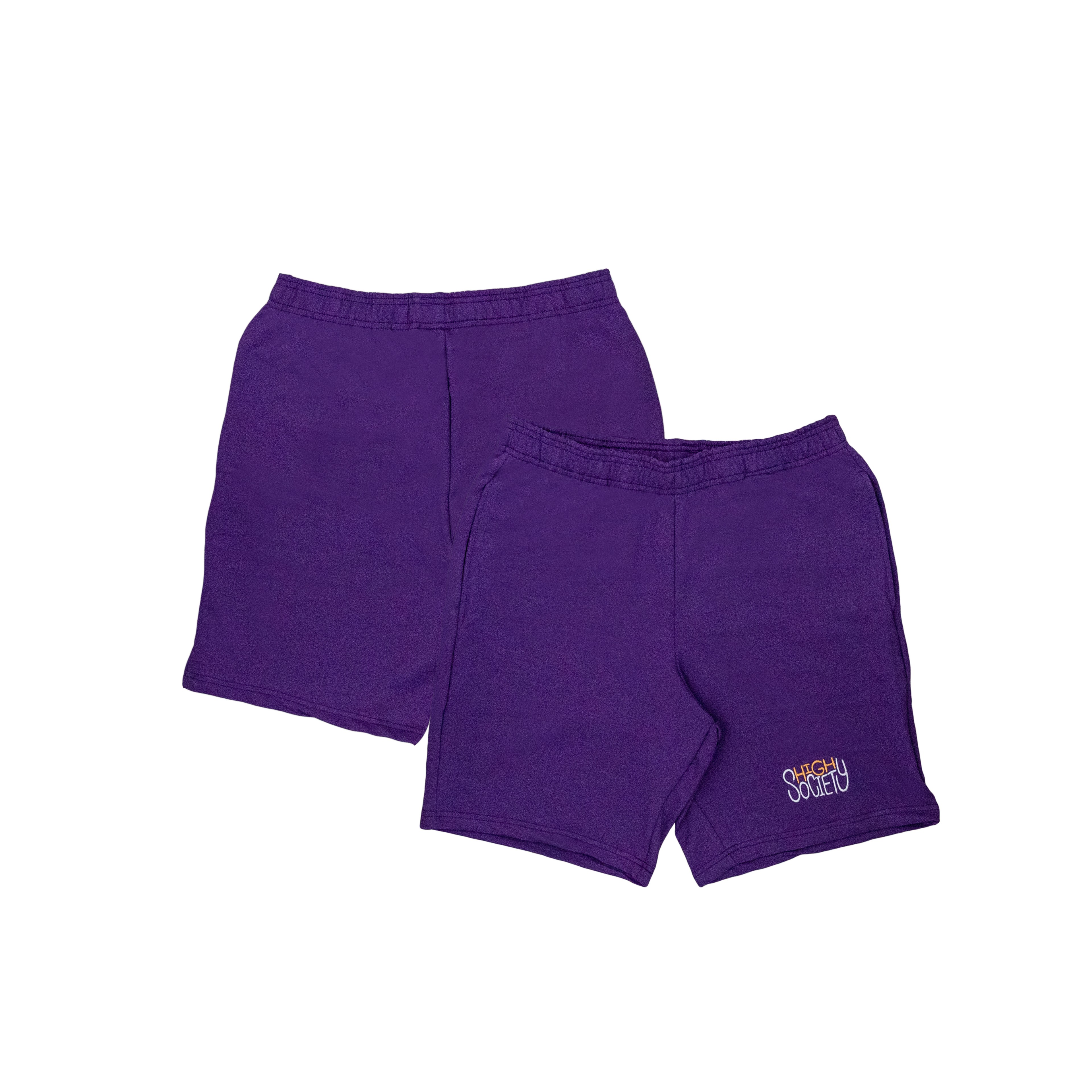 High Society Logo Embroidered Short (Purple)