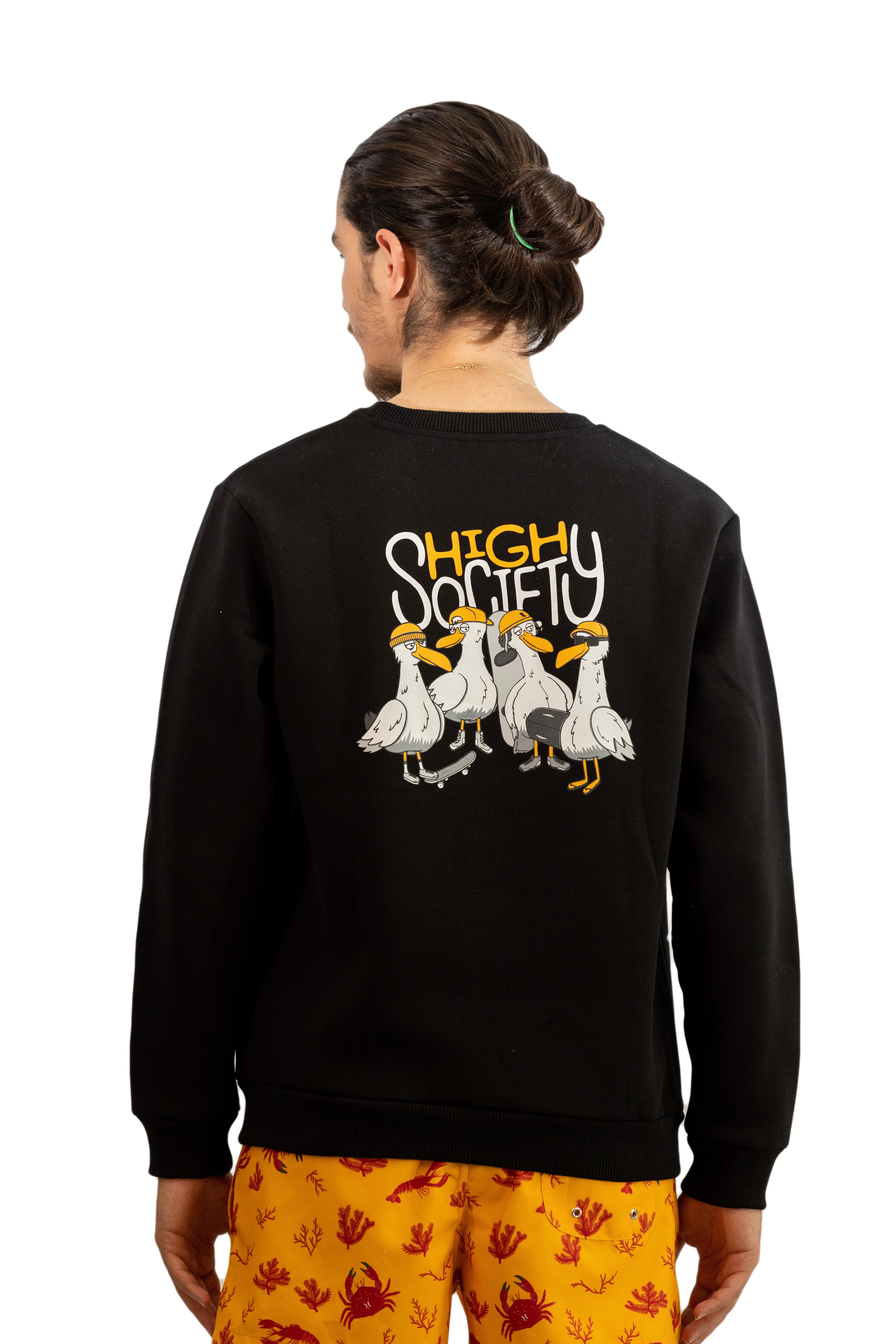 High Society Logo Sweatshirt (Siyah)