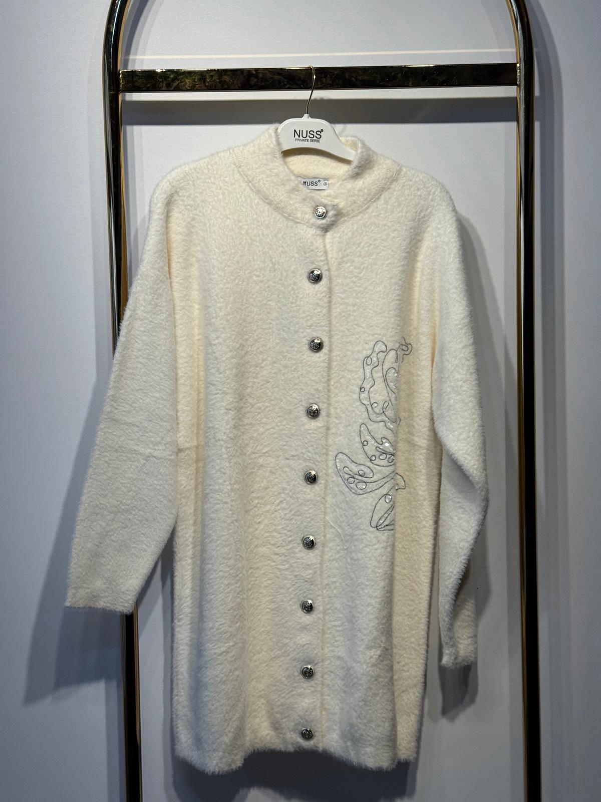 NUSS Angora İşlemeli Hırka