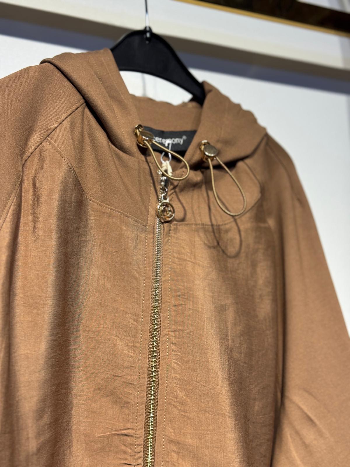 CEREMONY Önden Fermuarlı Dubai Garnili Kapşonlu Ceket