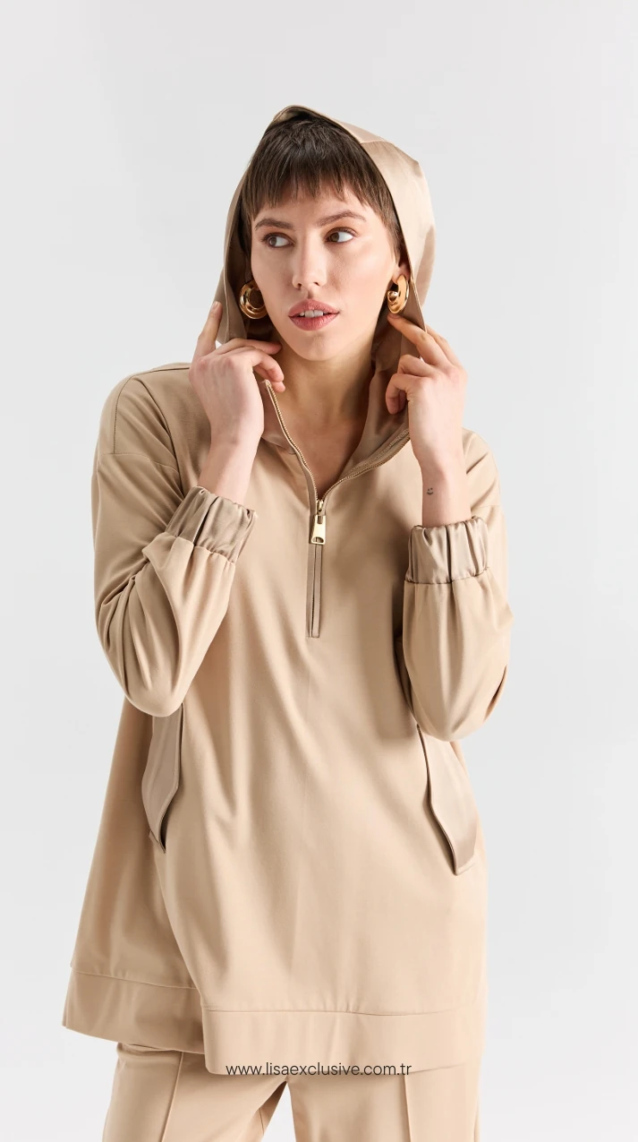 LİSA EXCLUSİVE Kapşon Detaylı Sweat Pantolon Takım