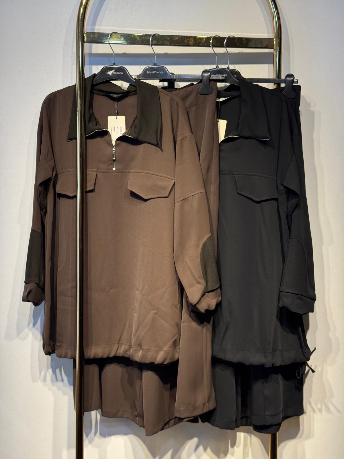 MİSSWHENCE 38008 Yakalı Tunik Pantolon Takım
