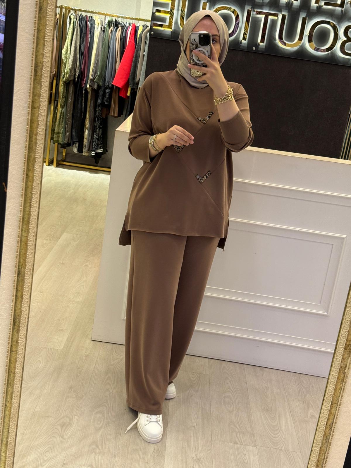 CEREMONY V İşlemeli Adel Pantolonlu Takım