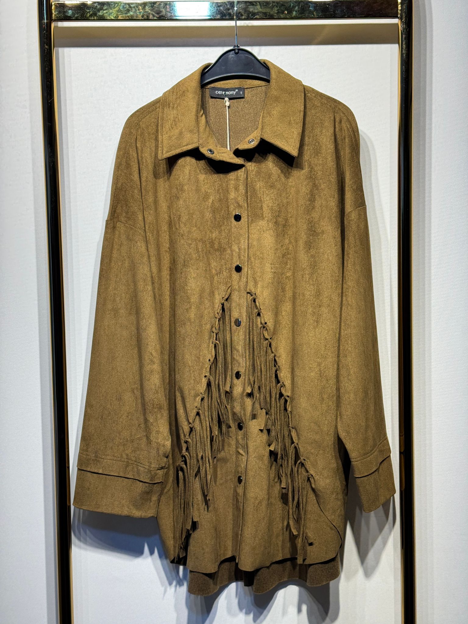 CEREMONY Püsküllü Süet Gömlek