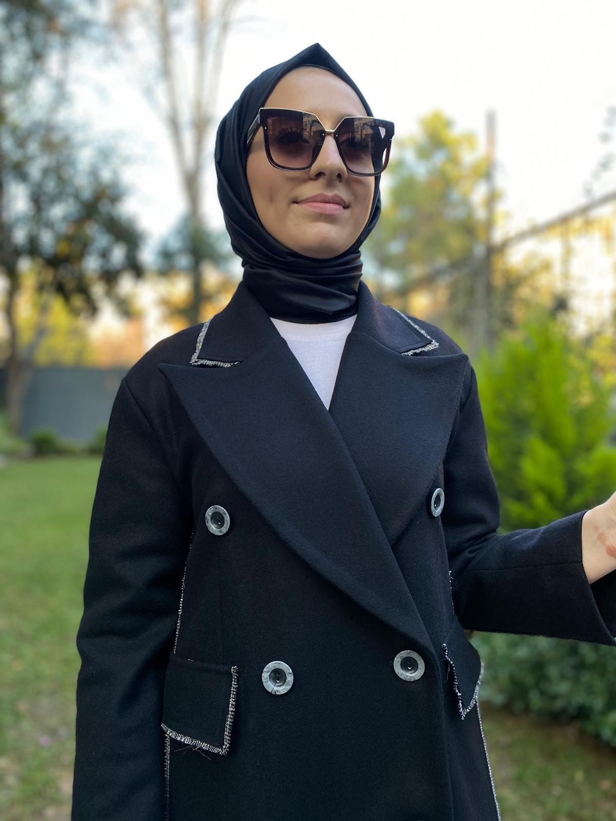 MİSSWHENCE 34509 ÖNÜ DÜĞME DETAYLI PARDESÜ