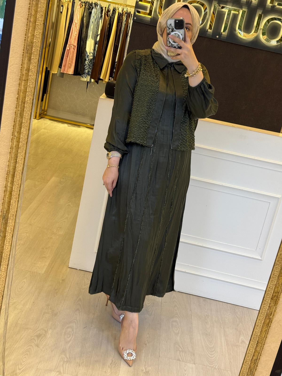 LİSSMORE Tüy Detaylı Ceketli Elbise