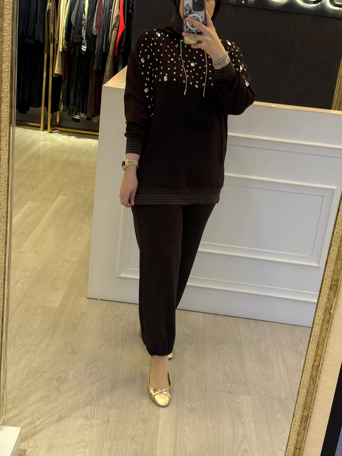 MİSSEMRAMİSS İşlemeli Kapşonlu Modal Takım