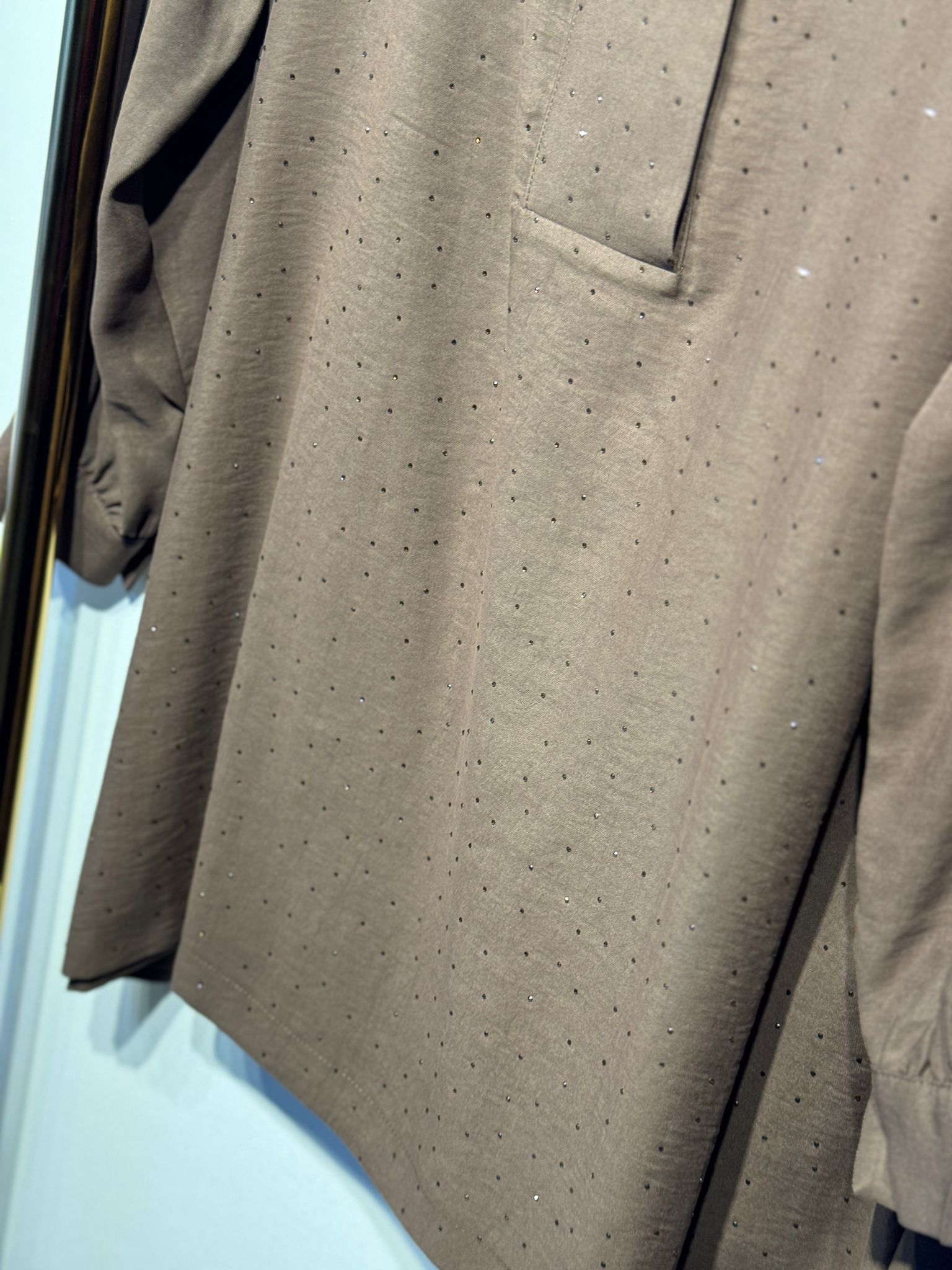 NUSS Taş İşlemeli Yakalı Rahat Tunik Pantolon Takım