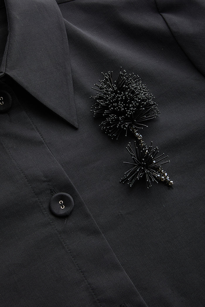 EXQUİSE Kumaş Düğmeli Rahat Malayah Gömlek